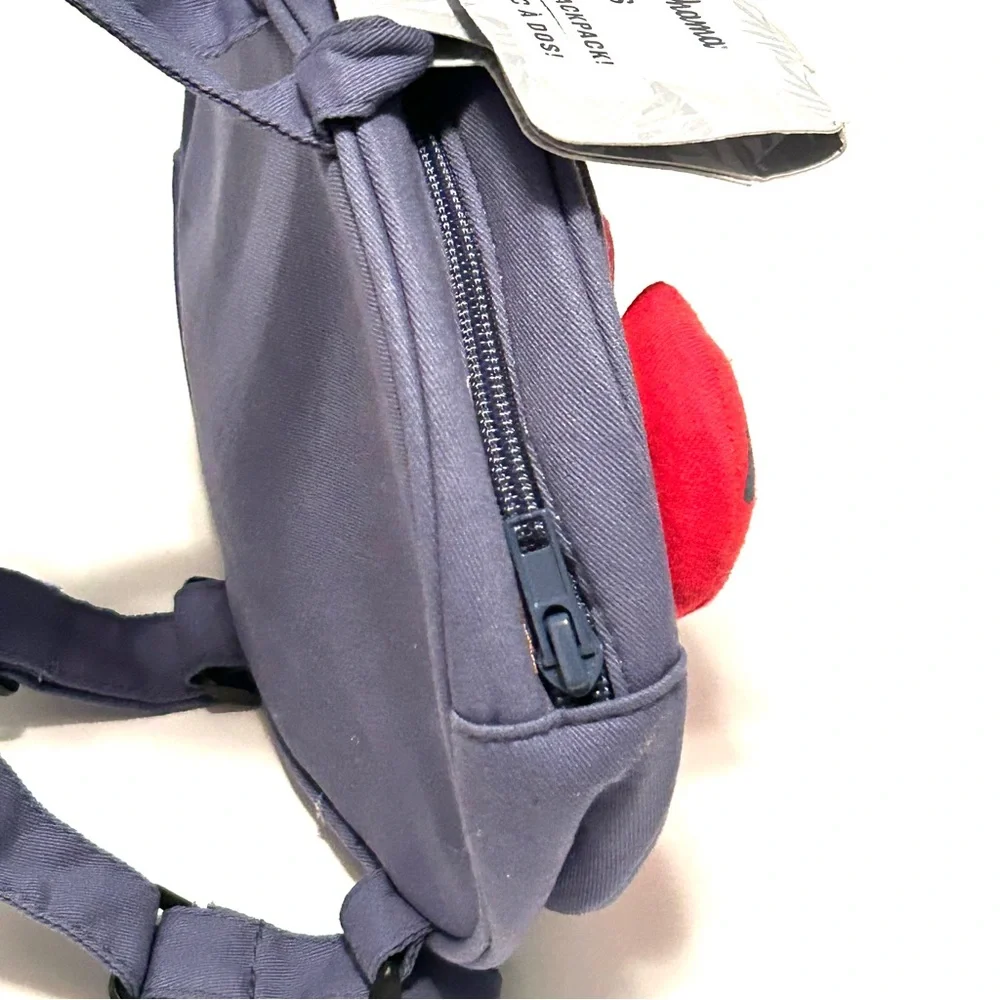 Tommy Bahama Kids Crab Design Mini Backpack Top Zip Red and Blue 8” x 7”